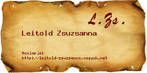 Leitold Zsuzsanna névjegykártya